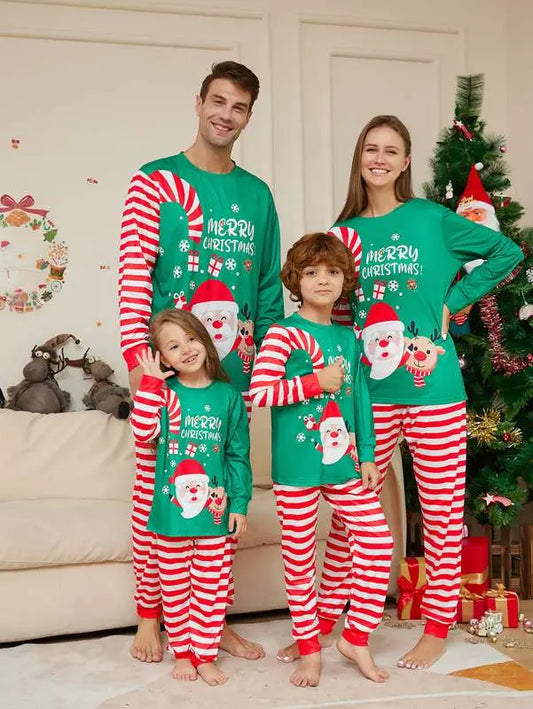 Christmas Santa Claus Matching Family Pjs Pajamas Set