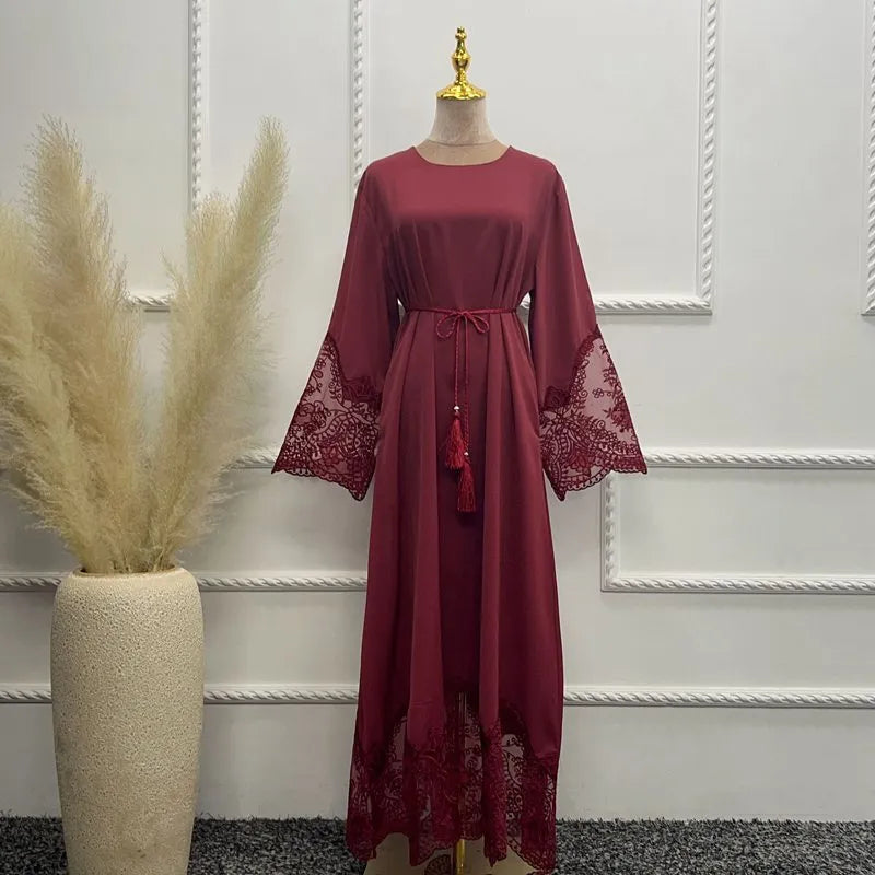Eid Ramadan Wedding Embroidery Abaya Dress
