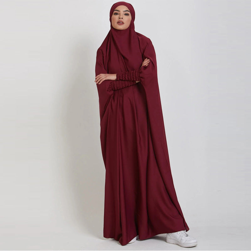 10 Colors Option Muslim Women Overhead Robe Jilbab Prayer Dress