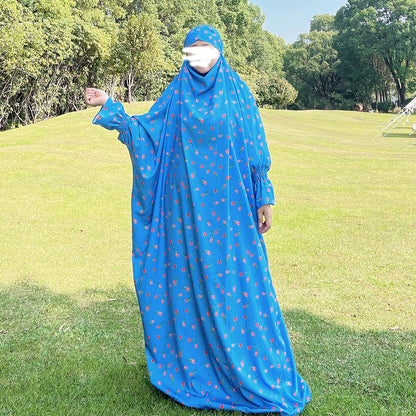 Muslim Women Printed Jilbab Dubai Turkish Middle East