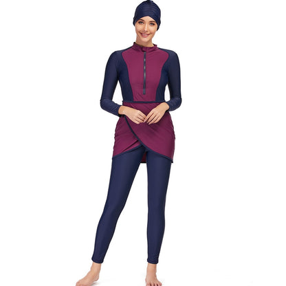 3 Pieces Set Muslim Women Swimwear Swimsuit Burkinis Bathing Suit