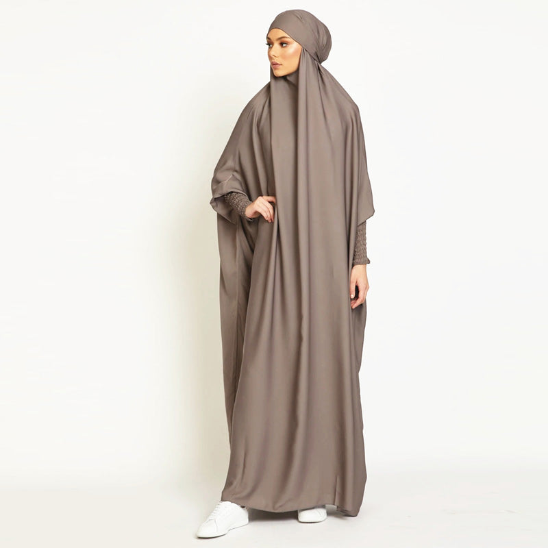 10 Colors Option Muslim Women Overhead Robe Jilbab Prayer Dress