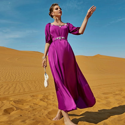 Hand-stitched Rhinestone Middle East Djebba Jebba Dress